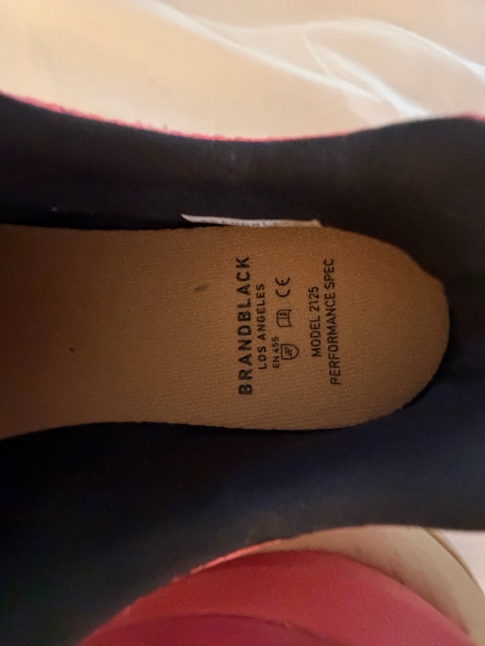 BrandBlack Black and Red Trainer with Cream Lining - Picture 4 of 7